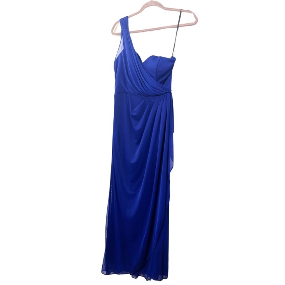 Xscape Blue One Shoulder Social Prom  Size 10 Dress